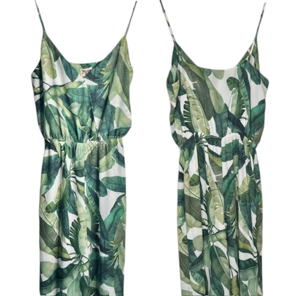 Show Me Your MuMu Dree Playsuit Fronds Of Mine Pattern - Green on Ivory - L - Picture 3 of 7